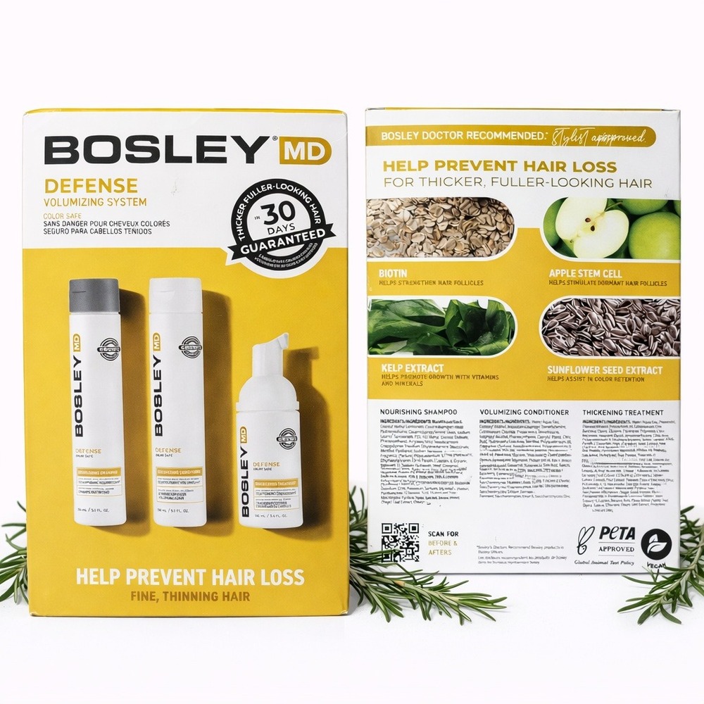 BosleyMD Defense Volumizing System 3-Step Hair Loss Prevention Kit for Fine Hair